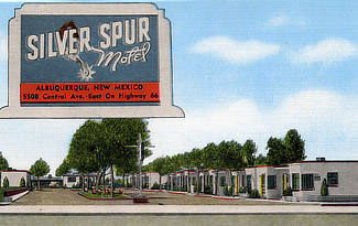 Silver Spur Motel on Central Avenue on Route 66 in Albuquerque, New Mexico